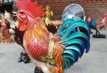 校園小雞雕塑,仿真主題,鍍金工藝