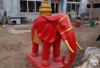 農村小象雕塑，歐式主題，彩繪工藝