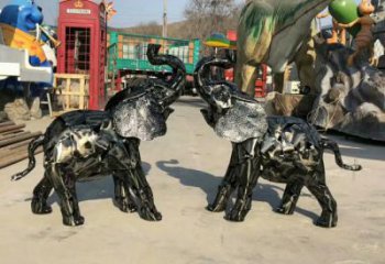 室內小象雕塑，景觀題材，鍍銅工藝