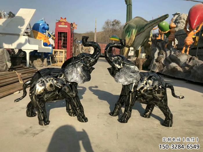 小區小象雕塑,仿真主題,彩繪工藝 小區小象雕塑,仿真主題,彩繪工藝