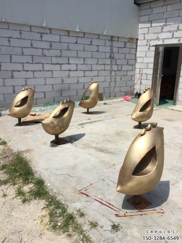 室內鳥類雕塑,景觀題材,鍍銅工藝 室內鳥類雕塑,景觀題材,鍍銅工藝