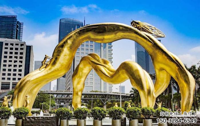 校園鳥類雕塑,仿真主題,鍍金工藝 校園鳥類雕塑,仿真主題,鍍金工藝