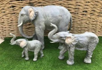 校園小象雕塑，動物題材，鍍銅工藝