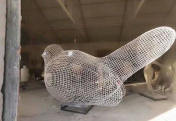 庭院鳥(niǎo)類(lèi)雕塑,動(dòng)物小品,網(wǎng)格工藝