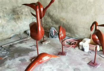 庭院鳥(niǎo)類(lèi)雕塑,現(xiàn)代小品,彩繪工藝