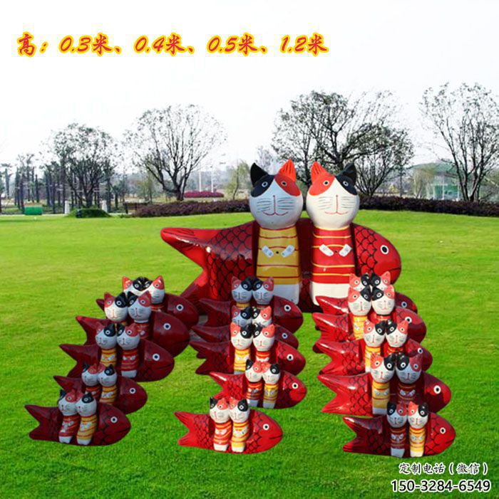 校園小貓雕塑,仿真主題,動漫工藝 校園小貓雕塑,仿真主題,動漫工藝