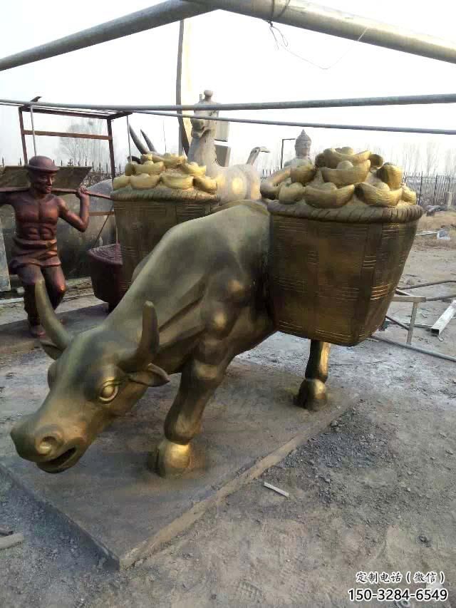 小區(qū)小牛雕塑,抽象主題,鑄銅工藝 小區(qū)小牛雕塑,抽象主題,鑄銅工藝