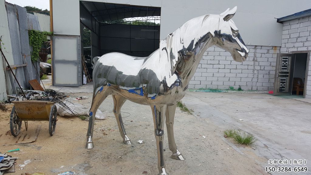 園林戰馬雕塑，文化標識，電鍍工藝