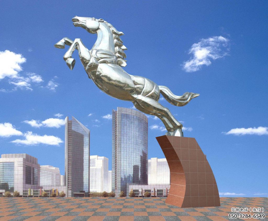 景區戰馬雕塑,噴水造型,鏡面工藝 景區戰馬雕塑,噴水造型,鏡面工藝