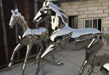 公園戰(zhàn)馬雕塑，廣場(chǎng)園林主題，仿古工藝