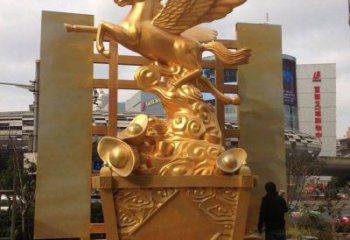 庭院戰馬雕塑，現代小品，彩繪工藝