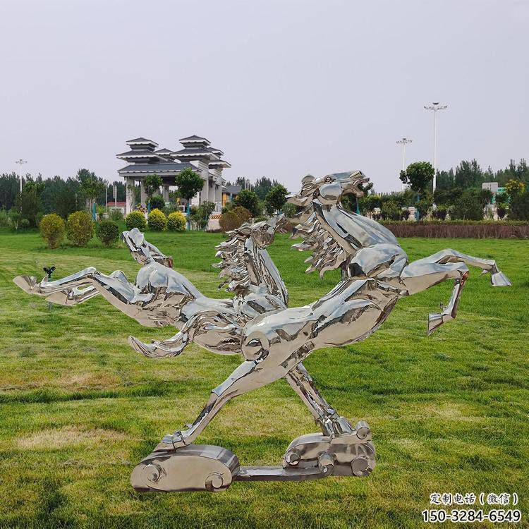 酒店天馬雕塑,仿真主題,烤漆工藝 酒店天馬雕塑,仿真主題,烤漆工藝