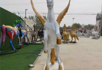 公園天馬雕塑，廣場園林主題，仿古工藝