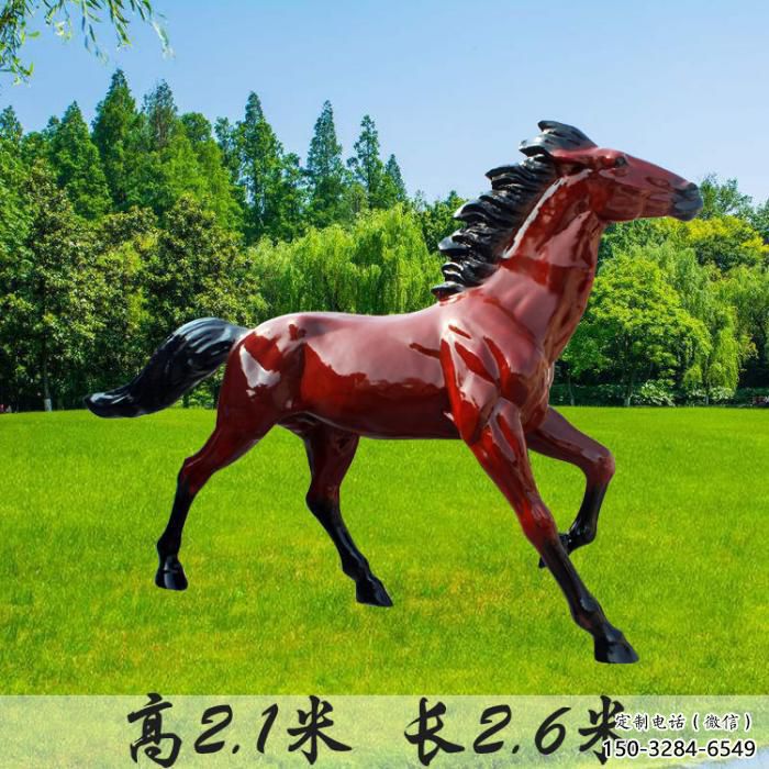 室內小馬雕塑，景觀題材，鍍銅工藝