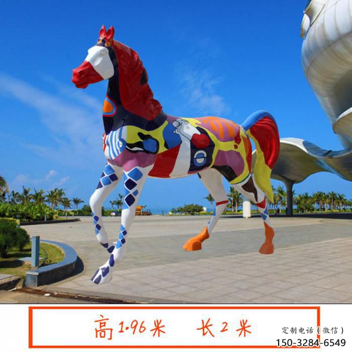 庭院小馬雕塑，動物主題，鍍銅工藝