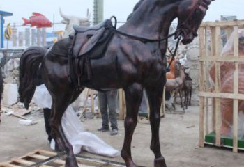 步行街小馬雕塑，景觀主題，古銅工藝