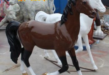 街道小馬雕塑，景觀擺件，鍍金工藝