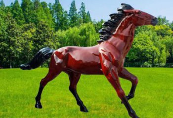 室內(nèi)小馬雕塑，景觀題材，鍍銅工藝