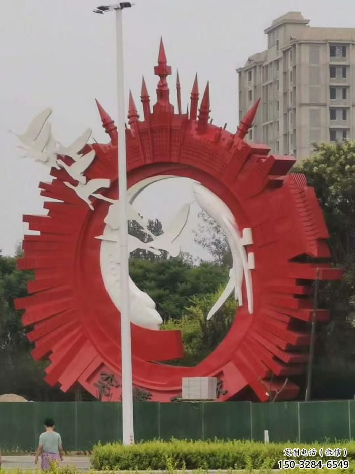 幾何大雁雕塑 庭院仿真雕塑 彩繪擺件 幾何大雁雕塑 庭院仿真雕塑 彩繪擺件