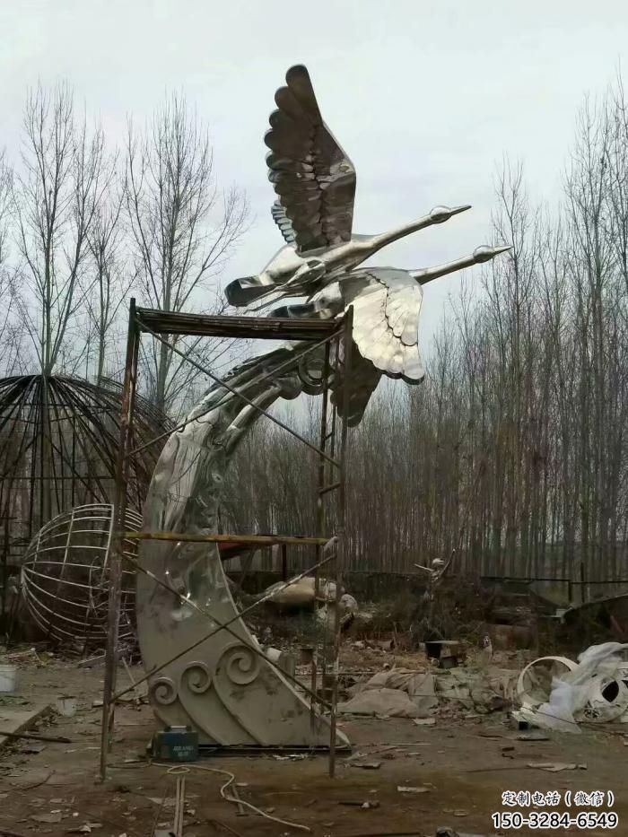 園林大雁雕塑 田間彩繪雕塑 仿真擺件 園林大雁雕塑 田間彩繪雕塑 仿真擺件