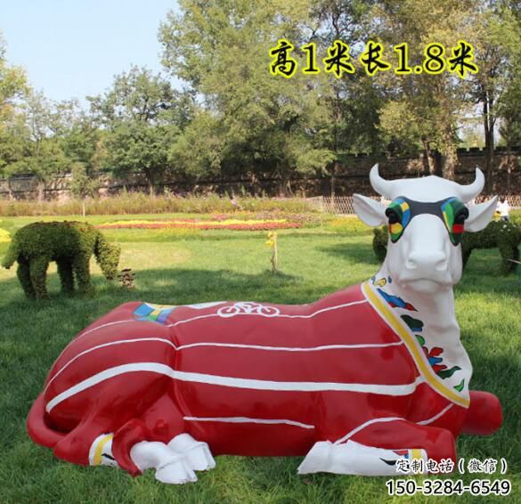 抽象公牛雕塑 店門口彩繪雕塑 步行街擺件 抽象公牛雕塑 店門口彩繪雕塑 步行街擺件