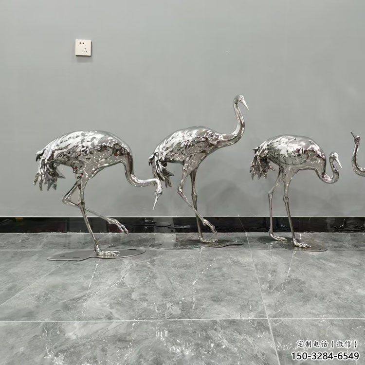 仿真白鶴雕塑 店門口園林雕塑 動物小品 仿真白鶴雕塑 店門口園林雕塑 動物小品