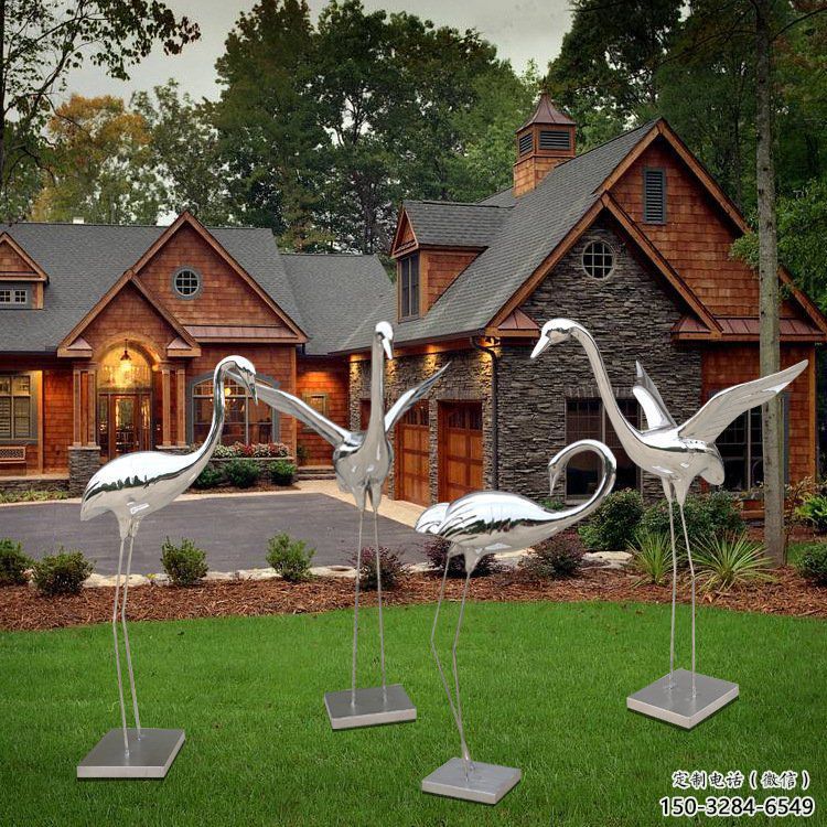 園林白鶴雕塑 城市廣場雕塑 步行街擺件 園林白鶴雕塑 城市廣場雕塑 步行街擺件
