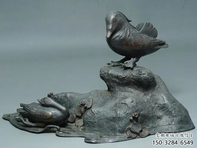 廣場鴛鴦雕塑 公園仿真雕塑 抽象擺件 廣場鴛鴦雕塑 公園仿真雕塑 抽象擺件