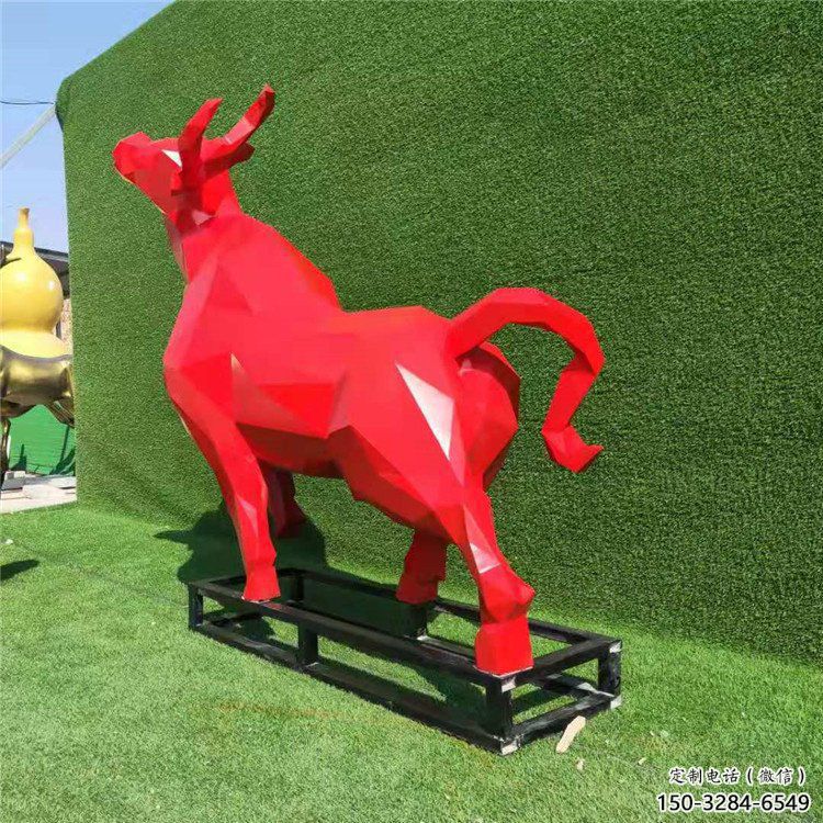 庭院黃牛雕塑廠家,現代小品,彩繪工藝 庭院黃牛雕塑廠家,現代小品,彩繪工藝