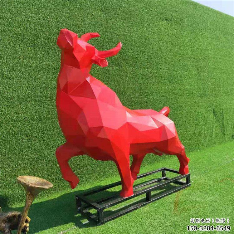 小區黃牛雕塑,仿真主題,彩繪工藝 小區黃牛雕塑,仿真主題,彩繪工藝