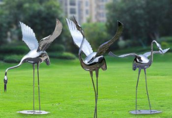 創意白鶴雕塑 步行街店門口雕塑 影視劇小品