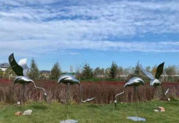 風景區白鶴雕塑 售樓處廣場雕塑 仿古擺件