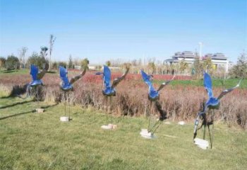 廣場(chǎng)白鶴雕塑 公園仿真雕塑 抽象擺件