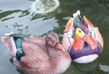 園林鴛鴦雕塑 風景區(qū)仿真雕塑 廣場小品