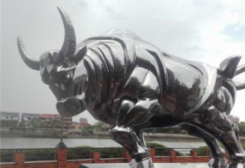 步行街黃牛雕塑，景觀主題，古銅工藝