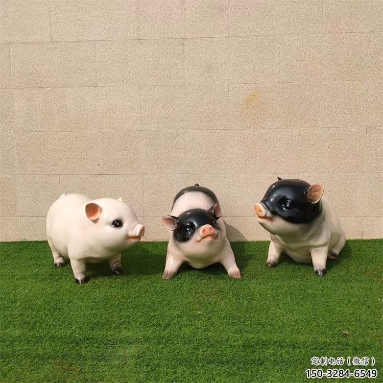 街道野豬雕塑,鑄銅農耕雕塑,古銅效果 街道野豬雕塑,鑄銅農耕雕塑,古銅效果