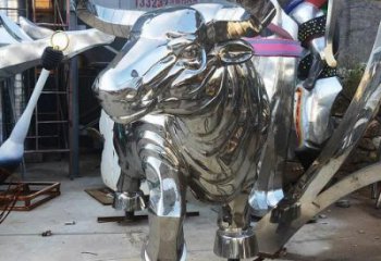 校園犀牛雕塑,拉絲海洋雕塑,卡通主題