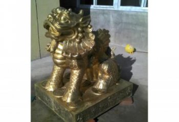步行街貔貅雕塑,鑄銅農(nóng)耕雕塑,鏤空方式