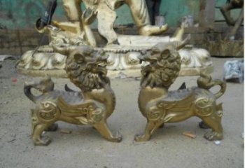 城市貔貅雕塑,網(wǎng)格體育雕塑,古銅效果