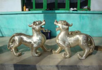 校園貔貅雕塑,拉絲海洋雕塑,卡通主題