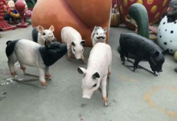 房地產野豬雕塑,仿古動漫雕塑,噴砂制造