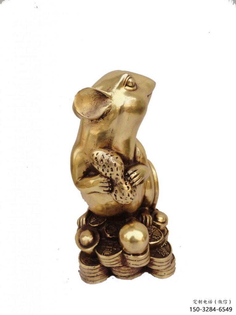 步行街老鼠雕塑，鑄銅農耕雕塑，鏤空方式