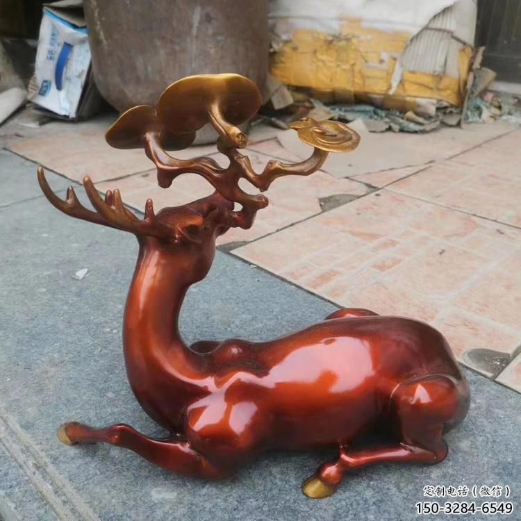 景區馴鹿雕塑,鍍金歐式雕塑,鐵藝材質 景區馴鹿雕塑,鍍金歐式雕塑,鐵藝材質