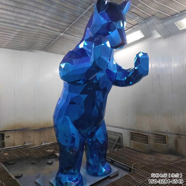 酒店狗熊雕塑，鍍金歐式雕塑，仿古擺件