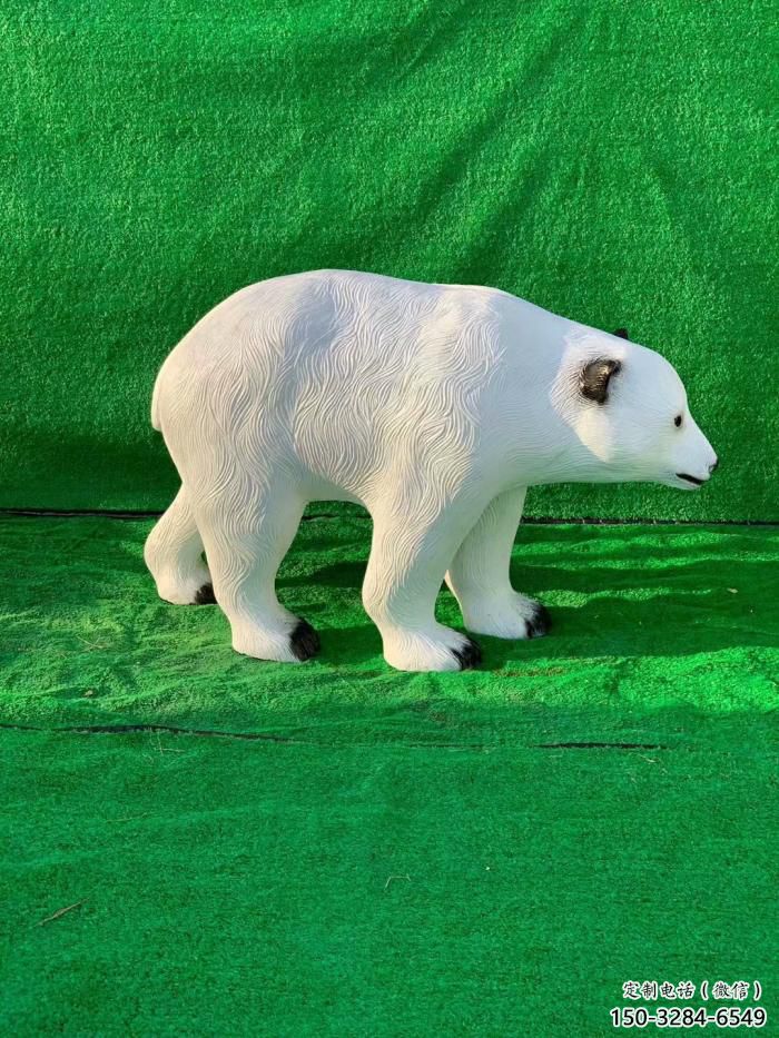 園林狗熊雕塑，噴漆運動雕塑，網(wǎng)格形式