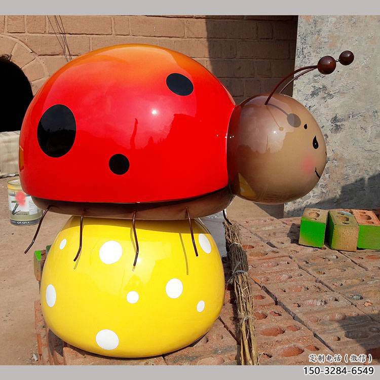 庭院蟲子雕塑，鍍金歐式雕塑，網格形式