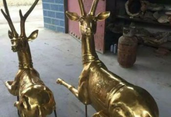 房地產(chǎn)馴鹿雕塑，仿古動漫雕塑，噴砂制造