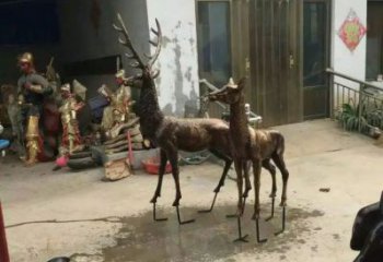 校園馴鹿雕塑，拉絲海洋雕塑，卡通主題