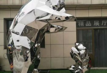 庭院狗熊雕塑，鍍金歐式雕塑，網(wǎng)格形式