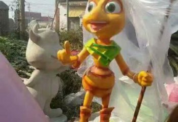 園林蟲子雕塑，噴漆運動雕塑，網(wǎng)格形式